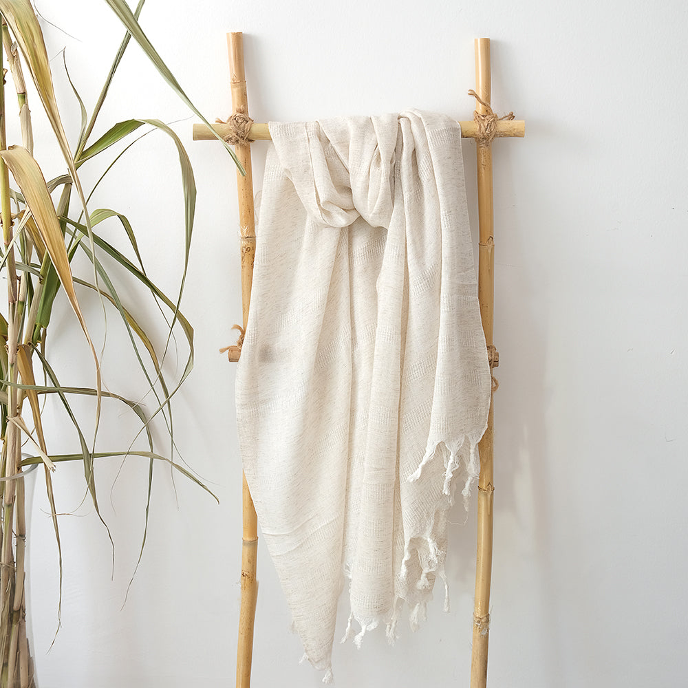 Hemp Shawl white eco-firendly