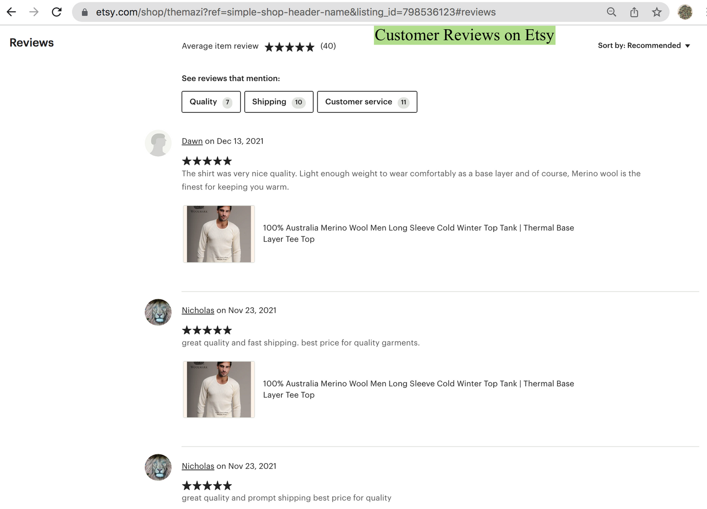 Customer reviews for 100% Merino wool women’s short sleeve top tank, highlighting user feedback and satisfaction