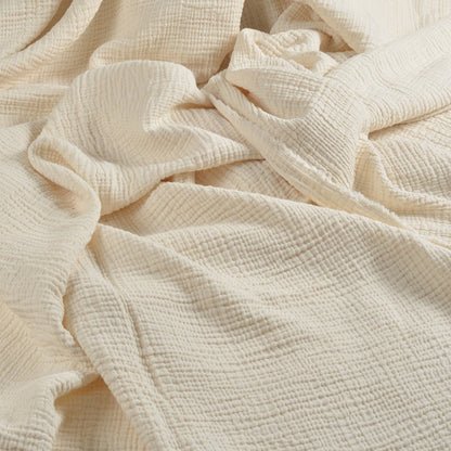 Natural undyed cotton muslin fabric without chemical finishing
